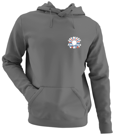 USA - Premium Grateful Dead Left Chest Hoodie - Charcoal - 8