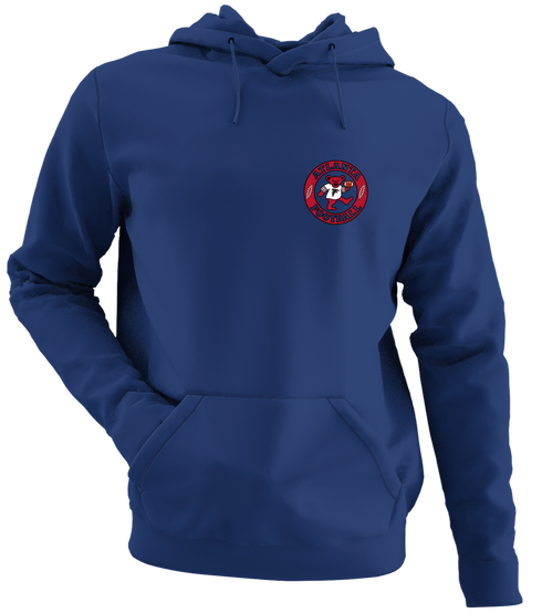 Atlanta Football Dancing Bear - Premium Grateful Dead Left Chest Hoodie - Navy