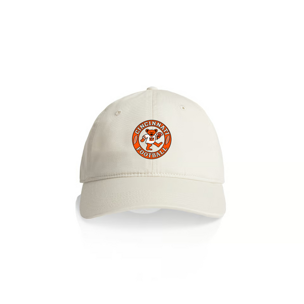 Cincinnati Football Dancing Bear Stealie Dad Hat - White