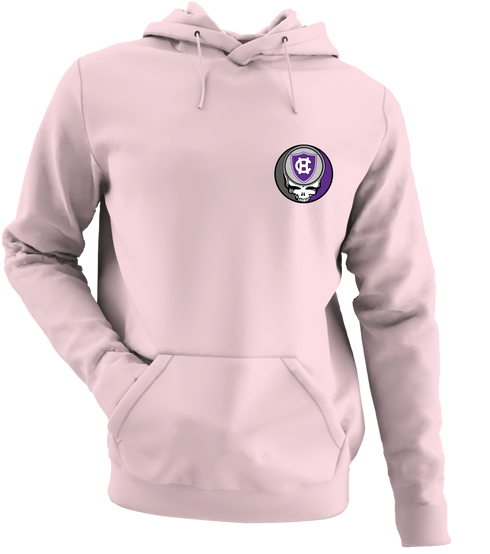 Holy Cross University - Premium Grateful Dead Left Chest Hoodie - Light Pink - 4