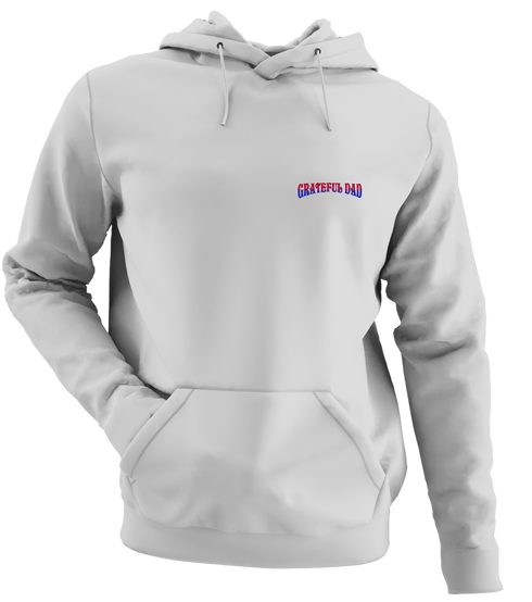Grateful Dad - Premium Grateful Dead Left Chest Hoodie - Sport Grey