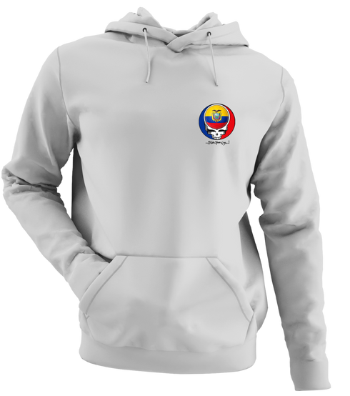 Ecuador FIFA World Cup - Premium Grateful Dead Left Chest Hoodie - Sport Grey - 9