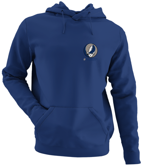Georgetown University - Premium Grateful Dead Left Chest Hoodie - Navy