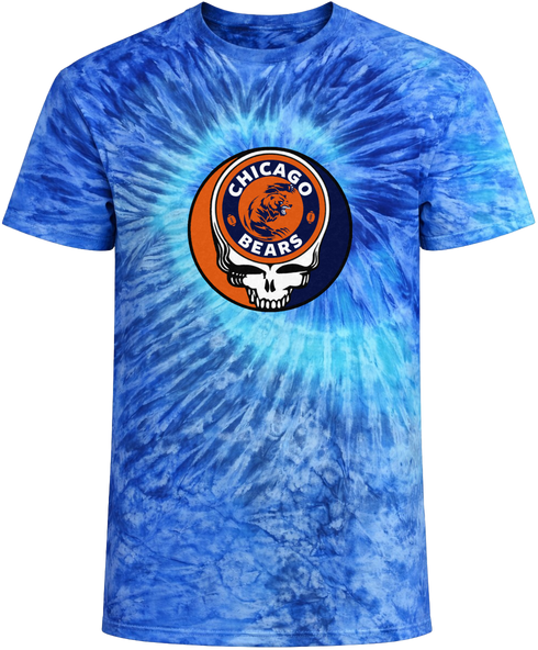 Chicago Bears Logo Stealie Tie-Dye Grateful Dead T-Shirt