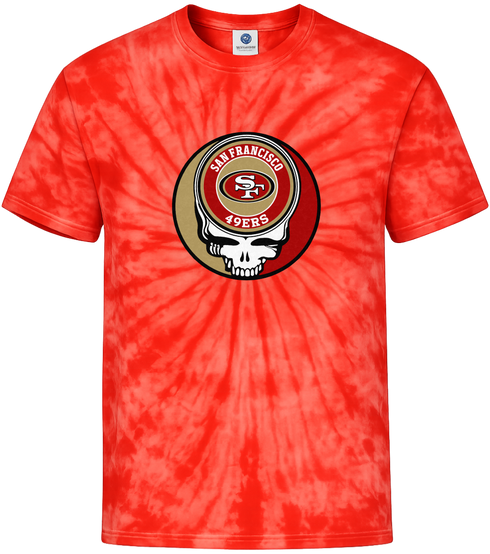 San Francisco 49ers Logo Stealie Tie-Dye Grateful Dead T-Shirt