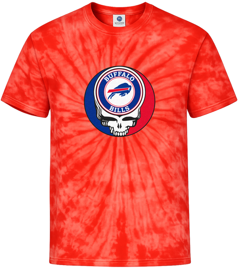 Buffalo Bills Logo Stealie Tie-Dye Grateful Dead T-Shirt