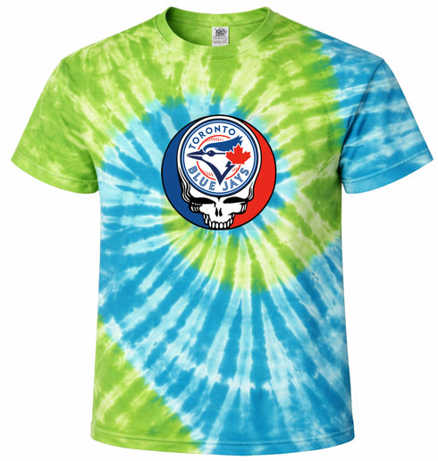 Toronto Blue Jays Stealie Tie-Dye Grateful Dead T-Shirt