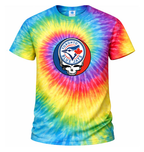 Toronto Blue Jays Stealie Tie-Dye Grateful Dead T-Shirt