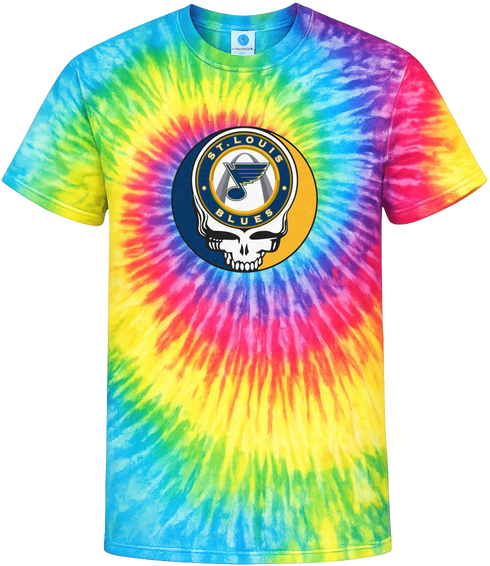 St. Louis Blues Stealie Tie-Dye Grateful Dead T-Shirt