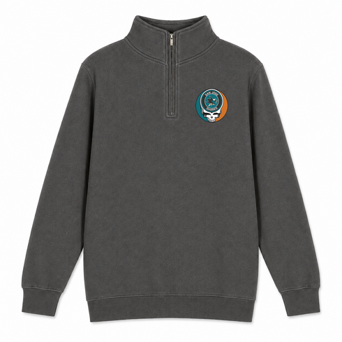 San Jose Sharks - Premium Grateful Dead Quarter-Zip Pullover - Charcoal - 5