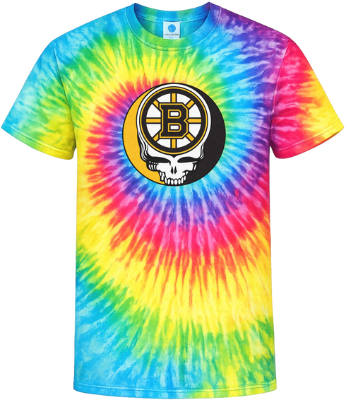 Boston Bruins Stealie Tie-Dye Grateful Dead T-Shirt