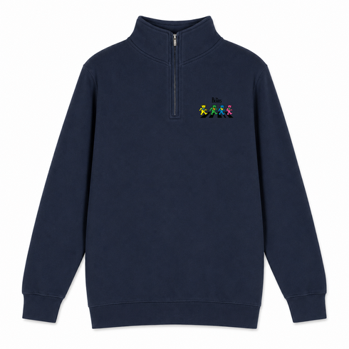 The Bears - Life is dead.® - Premium Grateful Dead Quarter-Zip Pullover - Navy - 3