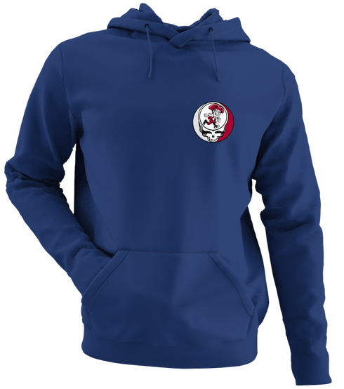 UMASS Amherst - Premium Grateful Dead Left Chest Hoodie - Navy - 2