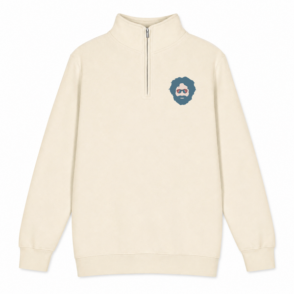 Jerry - Life is dead.® - Premium Grateful Dead Quarter-Zip Pullover - Sand - 1