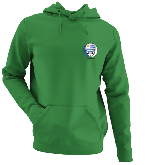 Uruguay FIFA World Cup - Premium Grateful Dead Left Chest Hoodie - Irish Green - 6