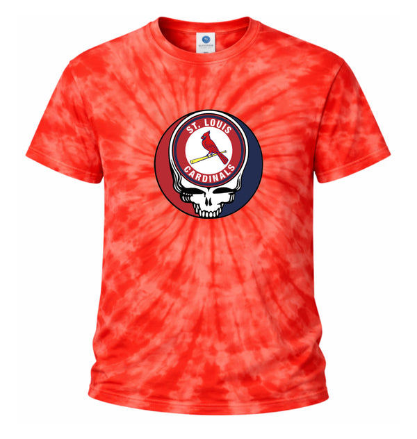 St. Louis Cardinals Stealie Tie-Dye Grateful Dead T-Shirt