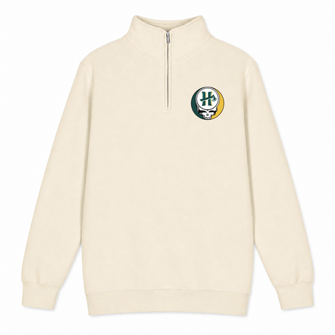 Humboldt State University - Premium Grateful Dead Quarter-Zip Pullover - Sand - 1