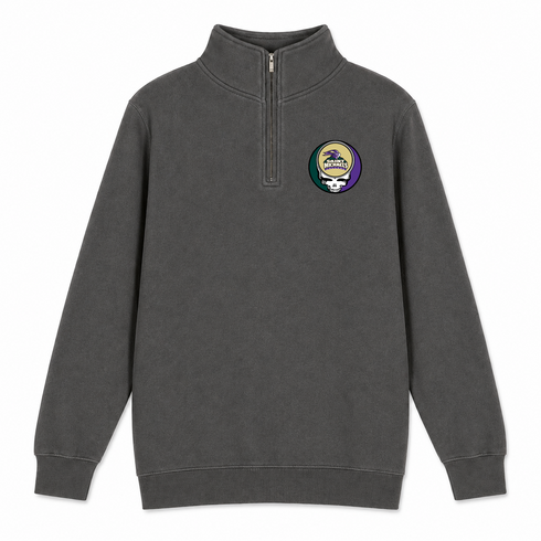 Saint Michaels - Premium Grateful Dead Quarter-Zip Pullover - Charcoal - 5