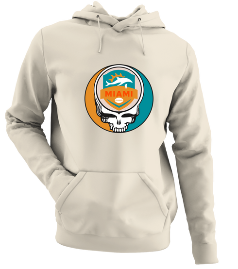 Miami Football - Premium Grateful Dead Hoodie - Sand - 3