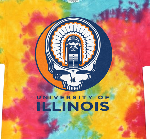 Chief Illiniwek Stealie Tie-Dye T-Shirt