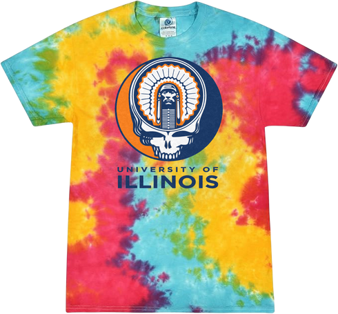 Chief Illiniwek Stealie Tie-Dye T-Shirt