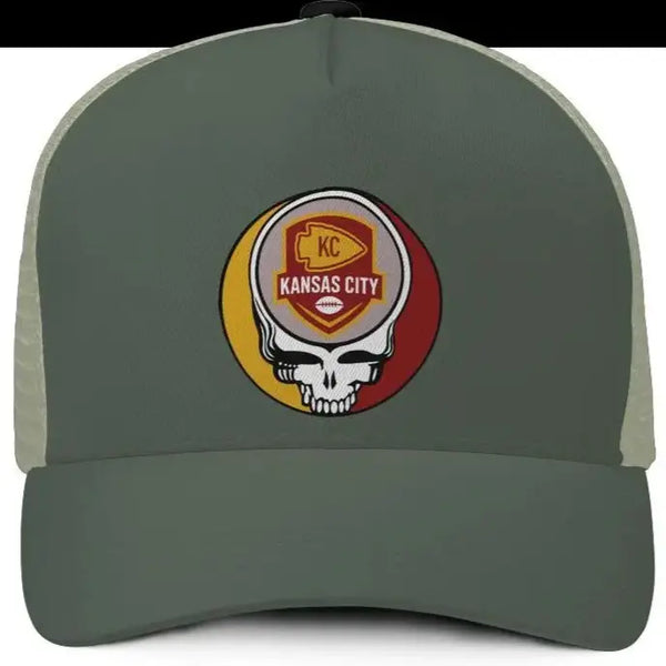 Grateful Dead - The Gridiron Collection: Kansas City Football Edition Stealie Trucker Cap - StealieShop