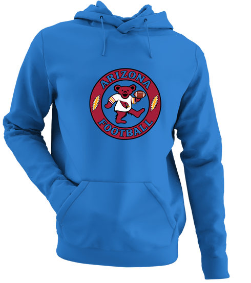 Arizona Football Dancing Bear - Premium Grateful Dead Hoodie - Heather Royal
