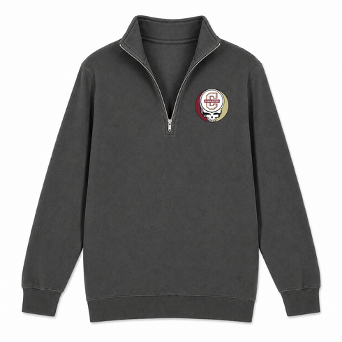 University of Charleston - Premium Grateful Dead Quarter-Zip Pullover - Charcoal - 6