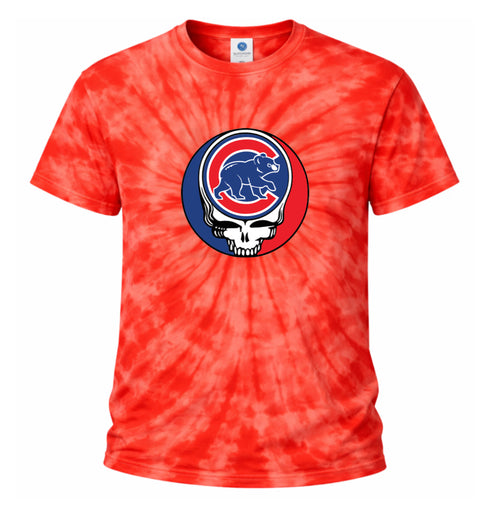 Chicago Cubs Stealie Tie-Dye Grateful Dead T-Shirt
