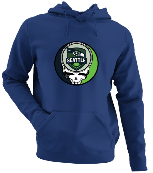 Seattle Football - Premium Grateful Dead Hoodie - Navy - 2