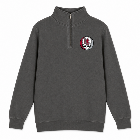 Hampden Sydney - Premium Grateful Dead Quarter-Zip Pullover - Charcoal - 6