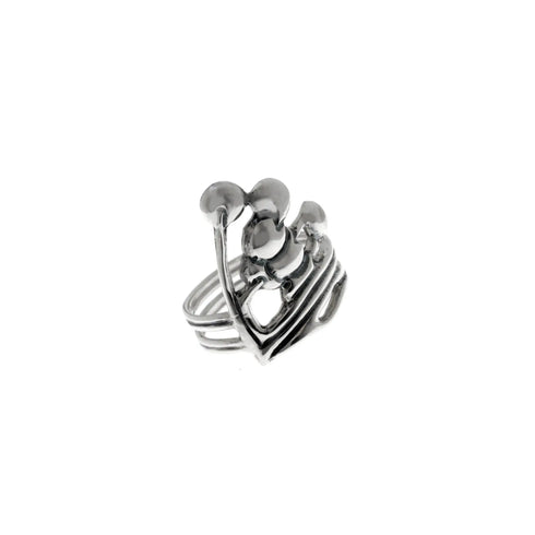 Grateful Dead - Belle Nouveau Beardsley Sterling Silver Ring - StealieShop