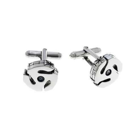 Grateful Dead - 45 RPM Spacer Sterling Silver Cufflink - StealieShop