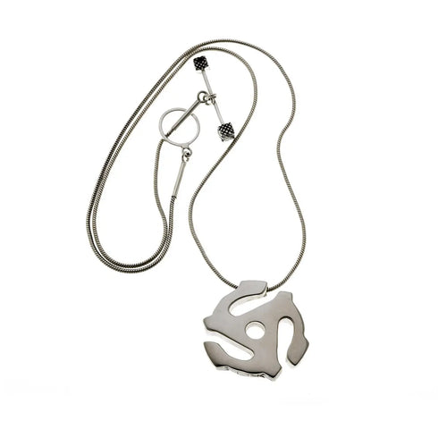 Grateful Dead - 45 RPM Spacer Sterling Silver Long Necklace - StealieShop