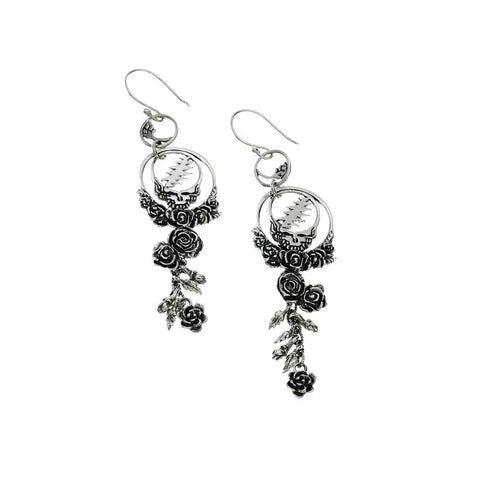 Grateful Dead - Steal Your Face Sterling Silver Drop Earring - StealieShop