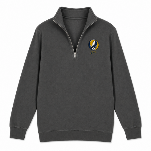 Notre Dame University - Premium Grateful Dead Quarter-Zip Pullover - Charcoal - 5