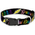 Grateful Dead - Plastic Clip Collar - Grateful Dead Script w/Bears & Skeletons Black/Multi Color - StealieShop