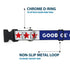 Grateful Dead - Plastic Clip Collar - GOOD OL' GRATEFUL DEAD Text and Stars Blue/White/Red - StealieShop