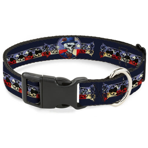 Grateful Dead - Plastic Clip Collar - Grateful Dead Dave's Picks Skeleton Americana Bonus Art - StealieShop