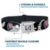 Grateful Dead - Grateful Dead Steal Your Face Stars and Stripes Logo Full Color Black/White/Red/Blue Seatbelt Buckle Collar - GRATEFUL DEAD Text with Steal Your Face Stars and Stripes Logo Black/White/Red/Blue - StealieShop