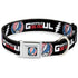 Grateful Dead - Grateful Dead Steal Your Face Stars and Stripes Logo Full Color Black/White/Red/Blue Seatbelt Buckle Collar - GRATEFUL DEAD Text with Steal Your Face Stars and Stripes Logo Black/White/Red/Blue - StealieShop