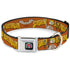 Grateful Dead - GRATEFUL DEAD Text with Steal Your Face Logo Full Color Black Seatbelt Buckle Collar - Grateful Dead SUNSHINE DAYDREAM Skeleton Orange - StealieShop