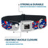Grateful Dead - Steal Your Face Seatbelt Buckle Collar - Steal Your Face Stacked Red/White/Blue - StealieShop