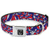 Grateful Dead - Steal Your Face Seatbelt Buckle Collar - Steal Your Face Stacked Red/White/Blue - StealieShop