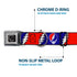 Grateful Dead - Steal Your Face Seatbelt Buckle Collar - Steal Your Face w/Lightning Bolt Repeat Red/White/Blue - StealieShop
