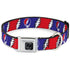 Grateful Dead - Steal Your Face Seatbelt Buckle Collar - Steal Your Face w/Lightning Bolt Repeat Red/White/Blue - StealieShop