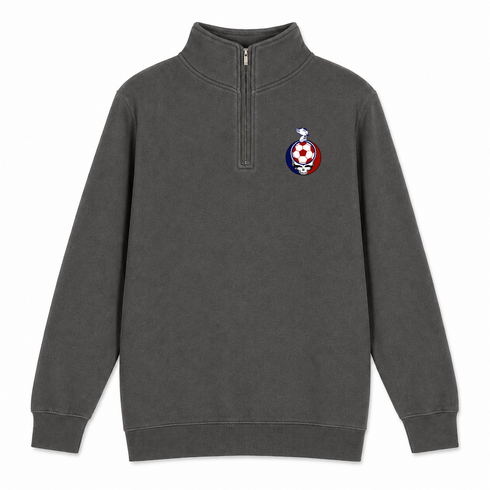Depaul Billy Blue - Premium Grateful Dead Quarter-Zip Pullover - Charcoal - 5
