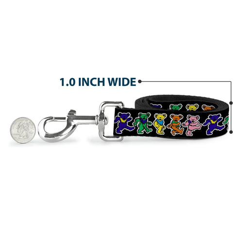 Grateful Dead - Dog Leash - Dancing Bears Black/Multi Color - StealieShop