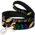 Grateful Dead - Dog Leash - Grateful Dead Script w/Bears & Skeletons Black/Multi Color - StealieShop