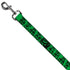 Grateful Dead - Dog Leash - Grateful Dead Text w/Skull & Roses Green - StealieShop